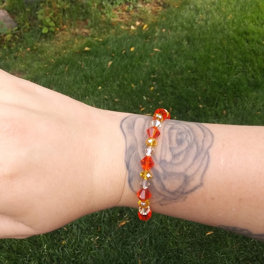 Swarovski Handmade Red Crystal Bracelet
